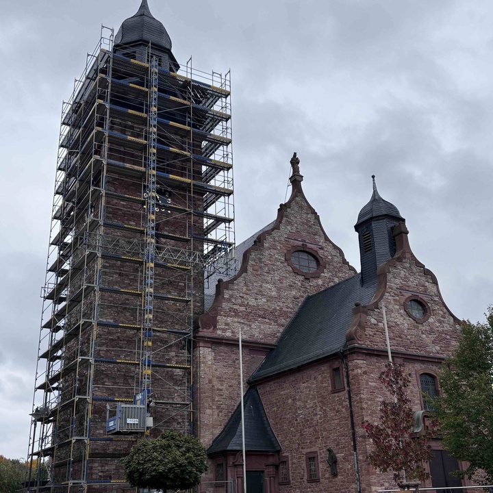 Kirchturmsanierung an der Pfarrkirche St. Margareta Kahl